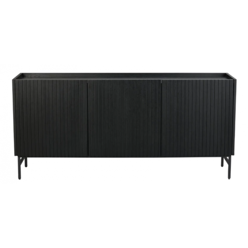 RO Halifax sideboard 160 black oak/black metal